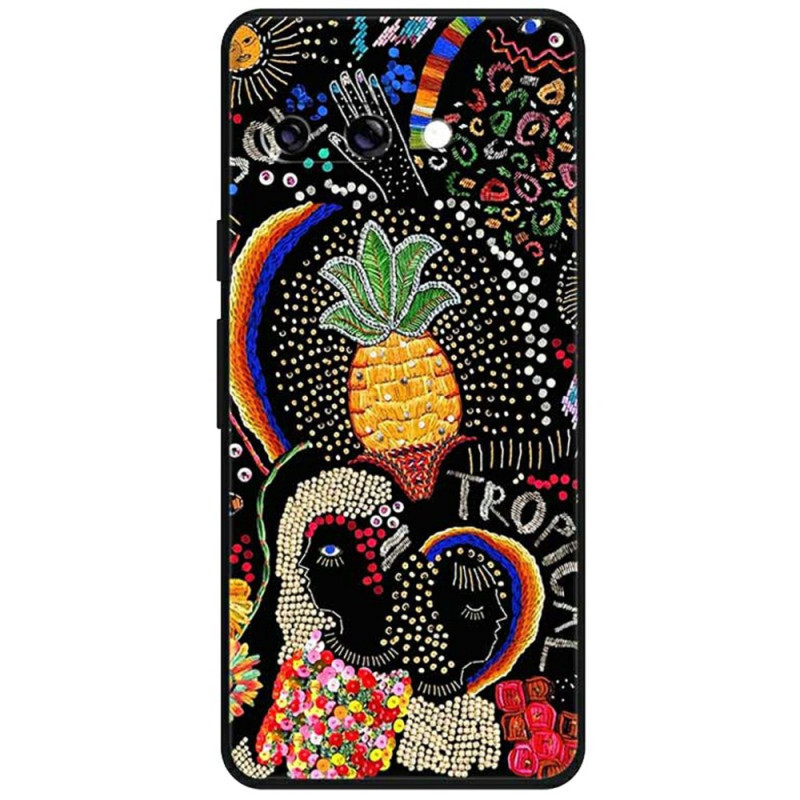 Capa para Google Pixel 9A Abacaxi e Flores