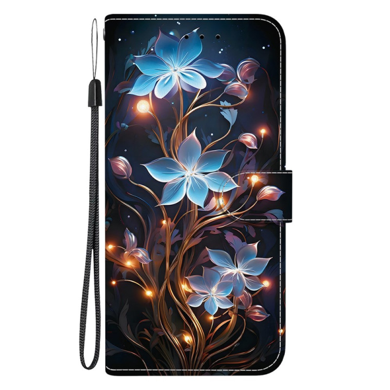 Capa para Moto G55 5G Flores e Lanternas Pequenas