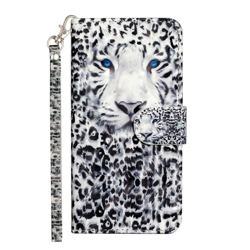 Capa para Moto G35 5G Leopard Strap