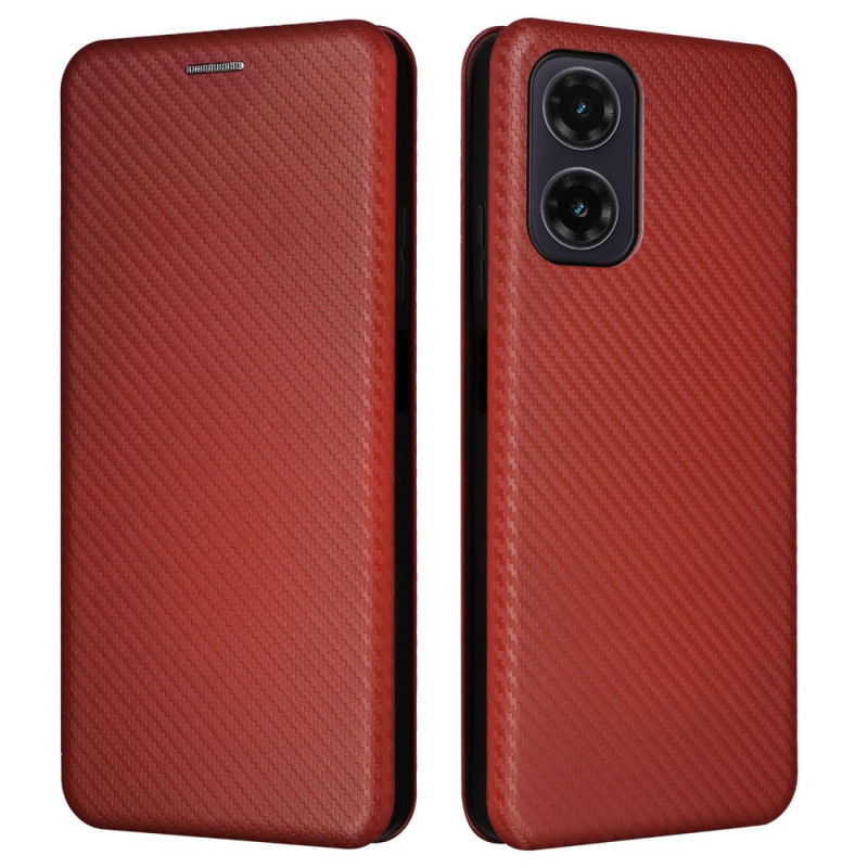 Capa Flip Cover Moto G35 5G Fibra de Carbono