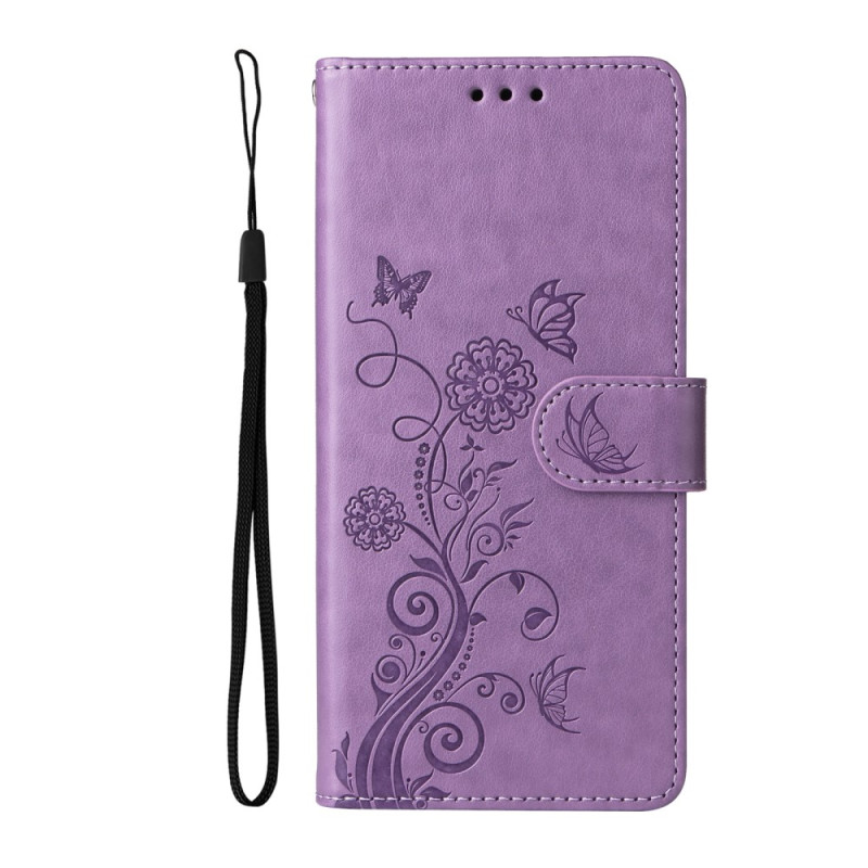 Capa para iPhone 16E em pele sintética floral