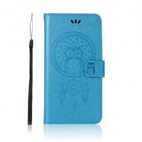 Honor 8X Capa de Efeito Couro Dreamcatcher Owl