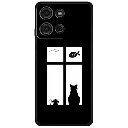 Capa para Moto G75 5G Gato...