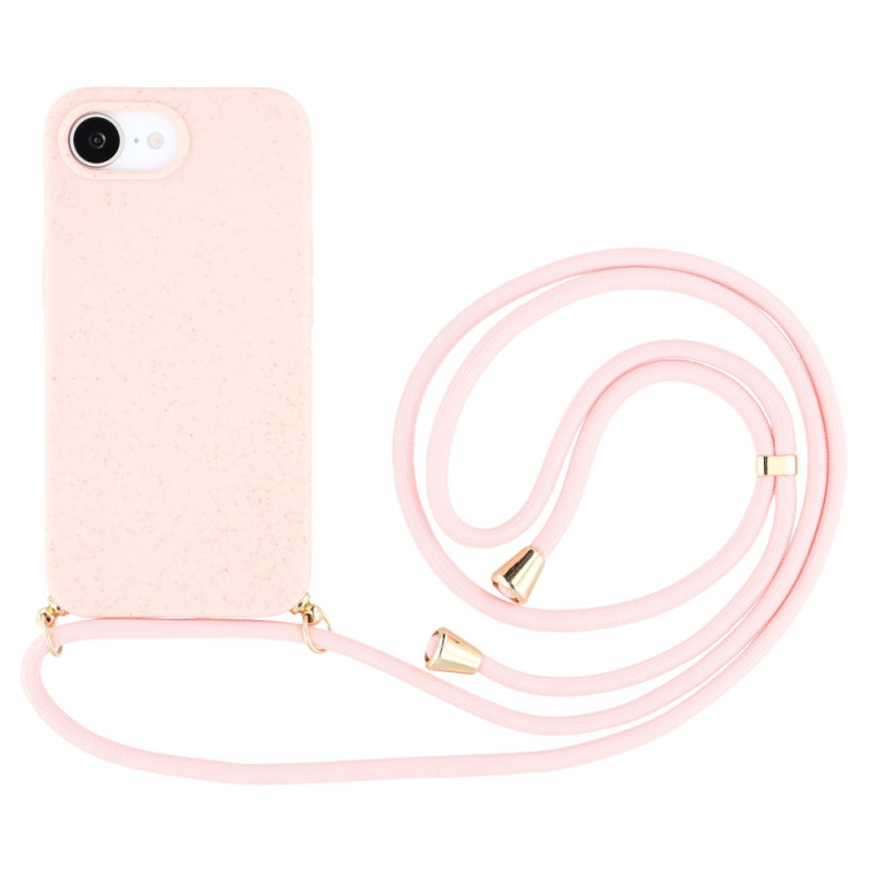 Capa de silicone e palha de trigo para iPhone 16E String Case