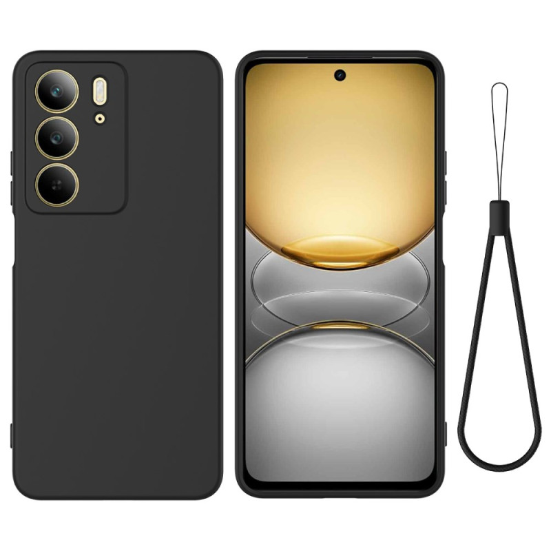 Realme C75 Liquid Capa de silicone com cordão