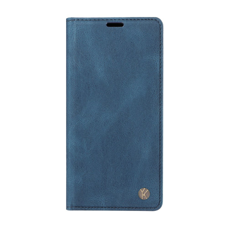 Capa articulada Xiaomi Redmi Note 14 4G Efeito camurça bronzeado YKATU