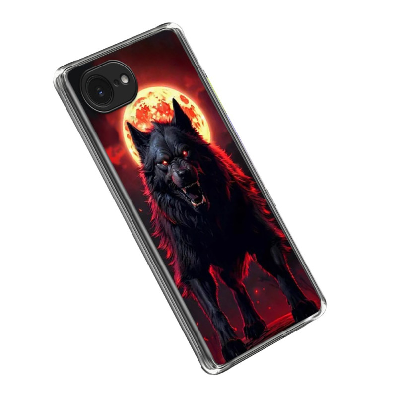 Capa iPhone 16E Wolf Design Preto