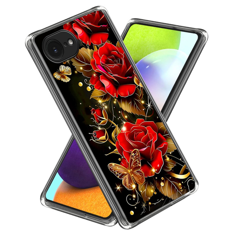 Capa iPhone 16E Borboletas e rosas