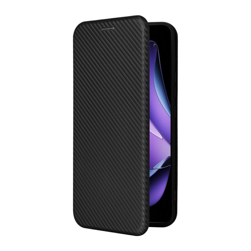 Capa flip Oppo Reno 13F 5G Fibra de carbono