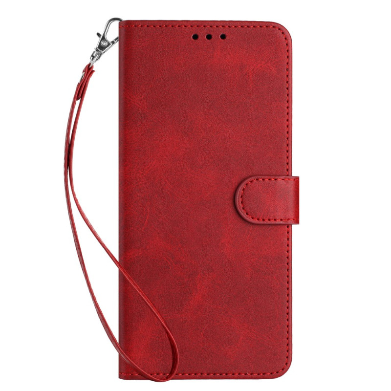 Capa Samsung Galaxy M35 5G em pele sintética Vintage simples com correia