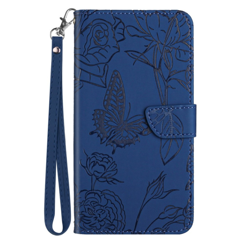 Capa para Samsung Galaxy S25 Edge Butterfly Print com alça