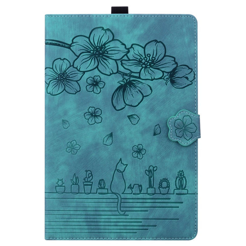 Capa para Samsung Galaxy Tab S10 FE Plus Cena de gato