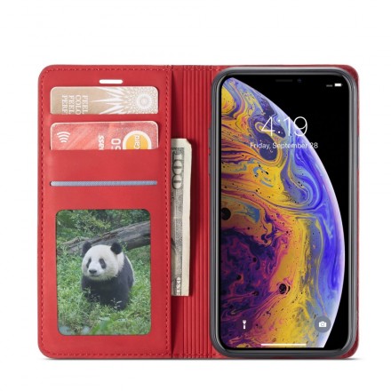 Capa de efeito de couro do iPhone XS FORWENW