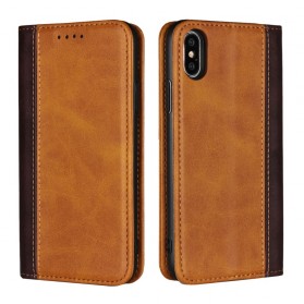 Capa iPhone XS Bicolour Leather Effect