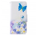 Samsung Galaxy S10 Capa pintada de borboletas e flores
