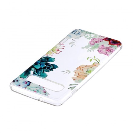 Capa Samsung Galaxy S10 Clear Watercolour Flower
