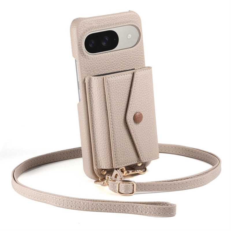 Capa para Google Pixel 10 / 9 Porta-cartões, espelho e alça de ombro