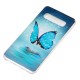 Samsung Galaxy S10 Capa Borboleta Azul Fluorescente