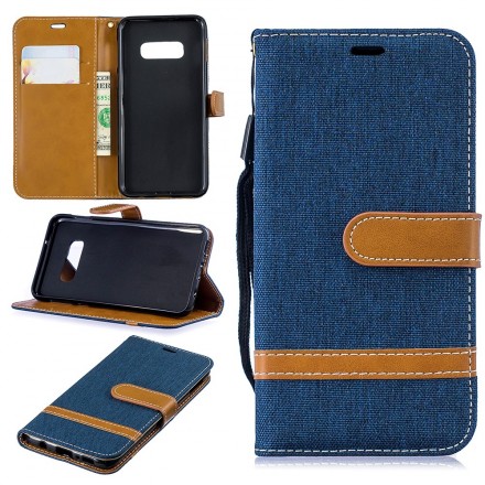 Samsung Galaxy S10 Lite Capa de tecido e de couro