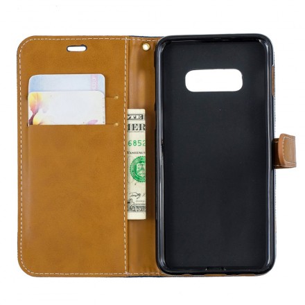 Samsung Galaxy S10 Lite Capa de tecido e de couro