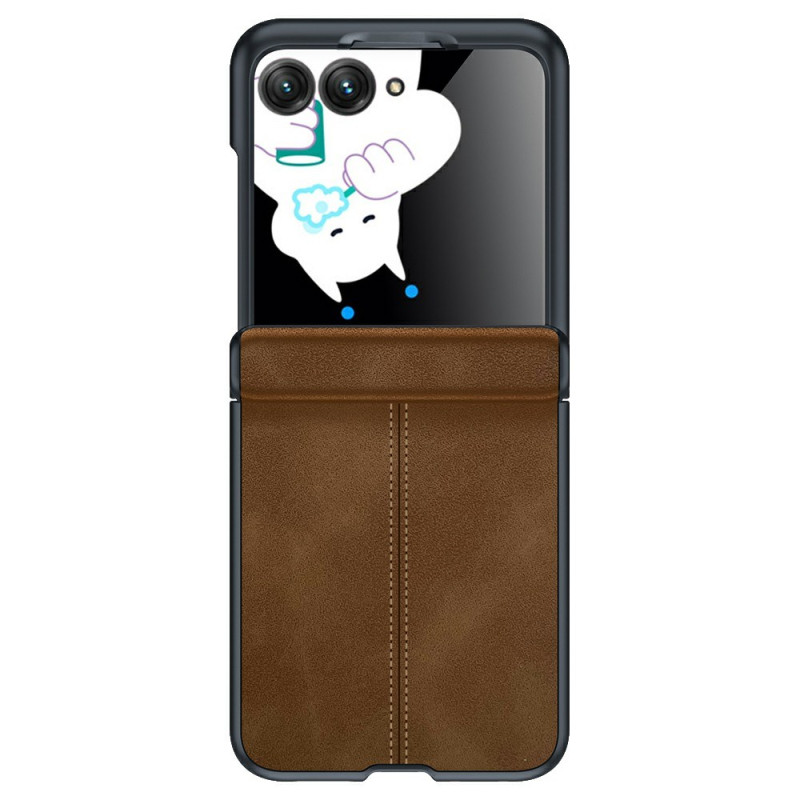 Coque Motorola Razr 60 / 50 Effet Cuir avec Protecteur Écran