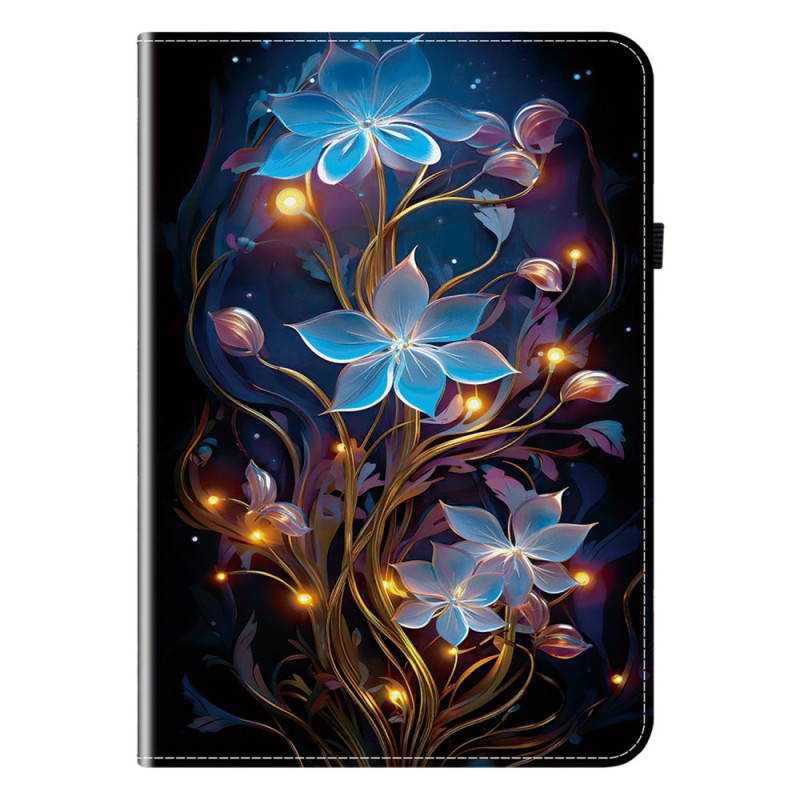 Capa Flores Luminosas para Samsung Galaxy Tab S10 Plus / S9 FE Plus / S9 Plus