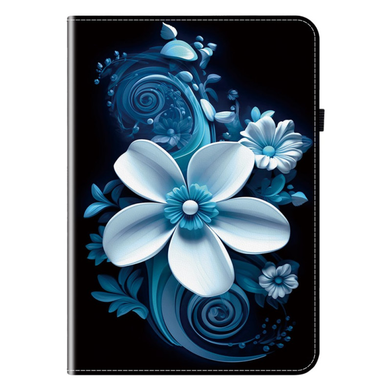 Capa flor branca para Samsung Galaxy Tab S10 Plus / S9 FE Plus / S9 Plus