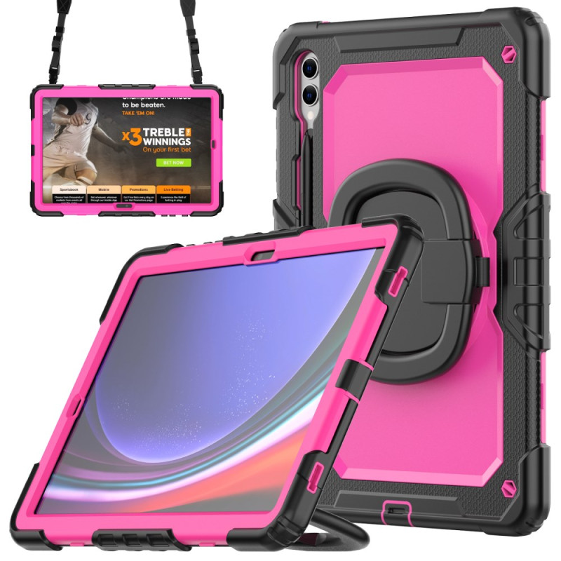 Capa protetora ultra-resistente para Samsung Galaxy Tab S10 Plus / S9 Plus com suporte para Stylus e alça de ombro
