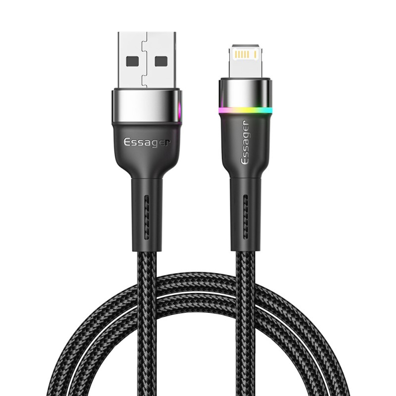 Cabo de carregamento rápido de USB-A para 6 pinos com LED 2m TRIAL