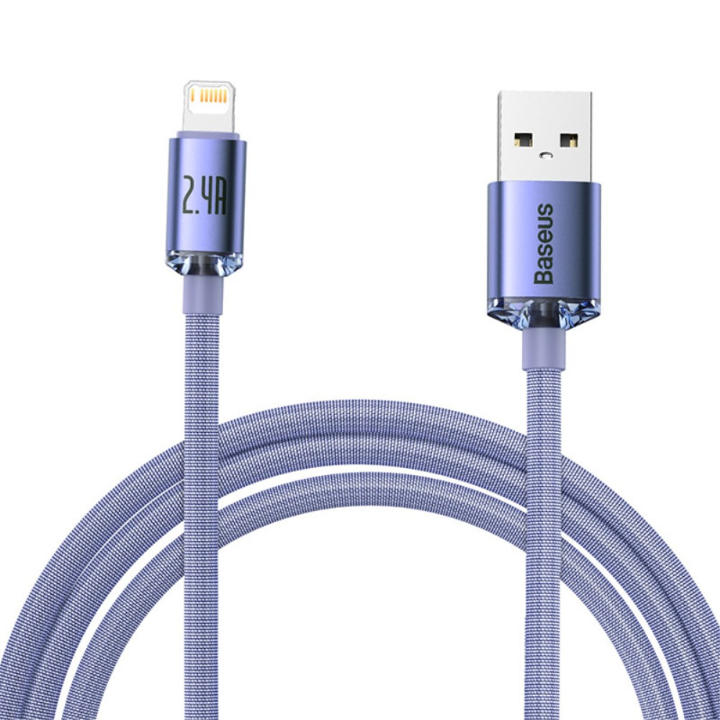 Cabo de dados USB para iP Crystal Shine Series BASEUS - 2m