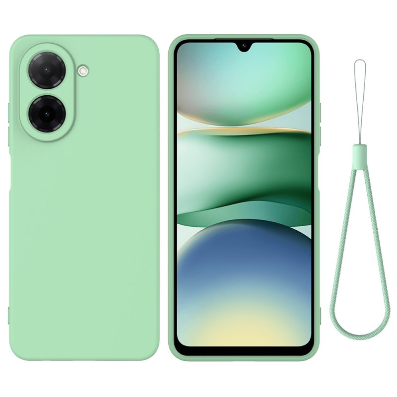 Capa com cordão de silicone para Poco C71 Liquid