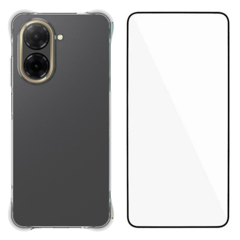Xiaomi Redmi A5 4G Capa transparente reforçada com proteção de ecrã em vidro temperado WANLONFENG