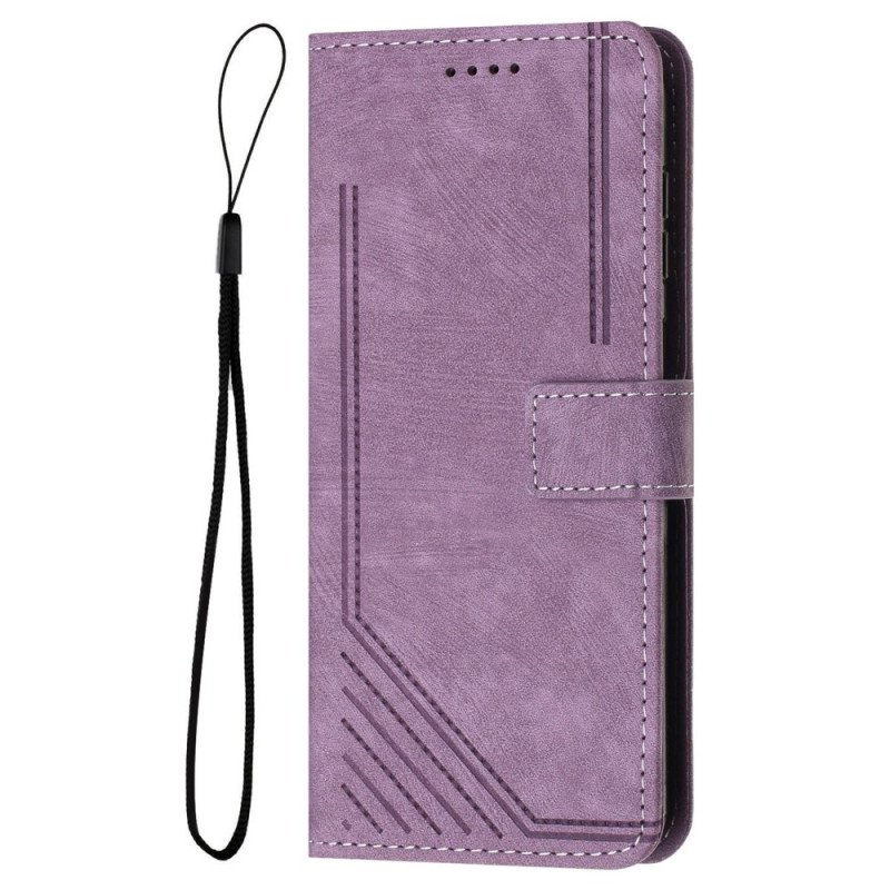 Capa para Honor 400 Lite com efeito camurça e design retro