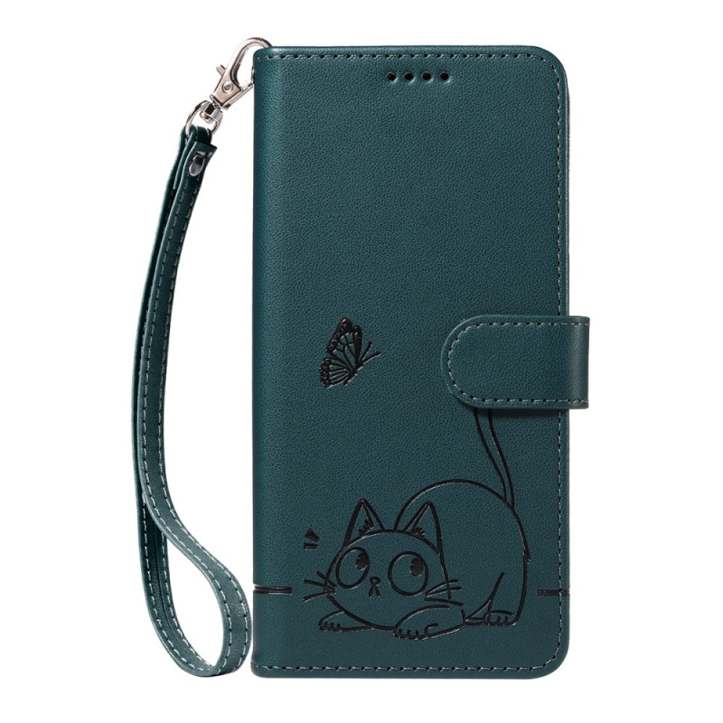 Honor 400 Lite Capa com banda para gato da sorte