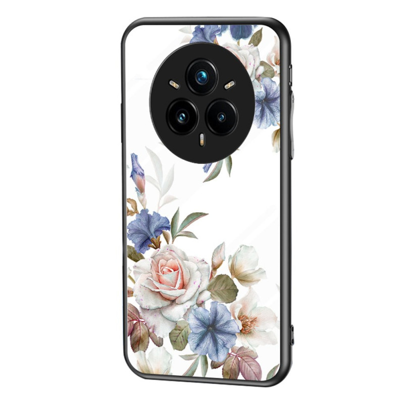 Capa de vidro temperado floral Realme 14 Pro Plus 5G