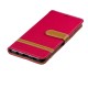 Samsung Galaxy S10 Plus Capa de tecido e efeito pele com cinta