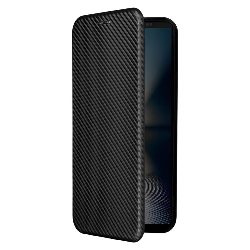 Capa Flip Cover Sony Xperia 1 VII Fibra de carbono