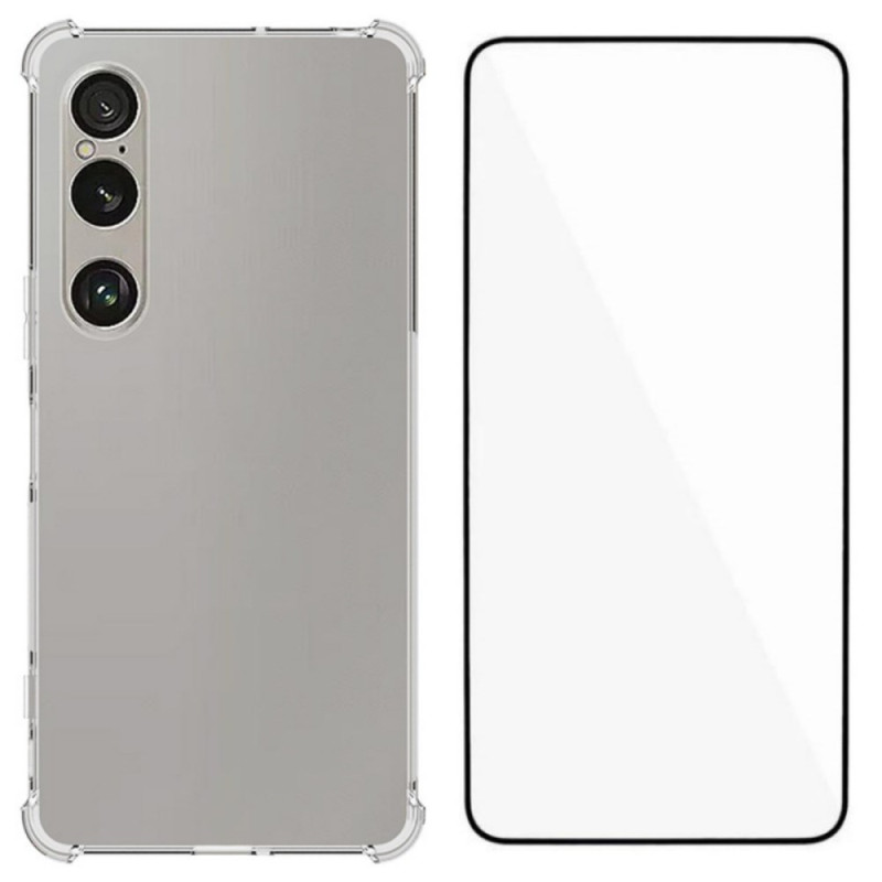 Capa para Sony Xperia 1 VII com proteção de ecrã em vidro temperado WANLONFENG
