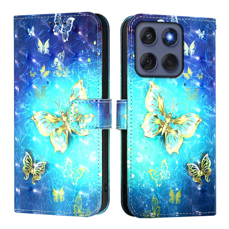 Capa Motorola Edge 60 / 60 Fusion Gold Butterflies