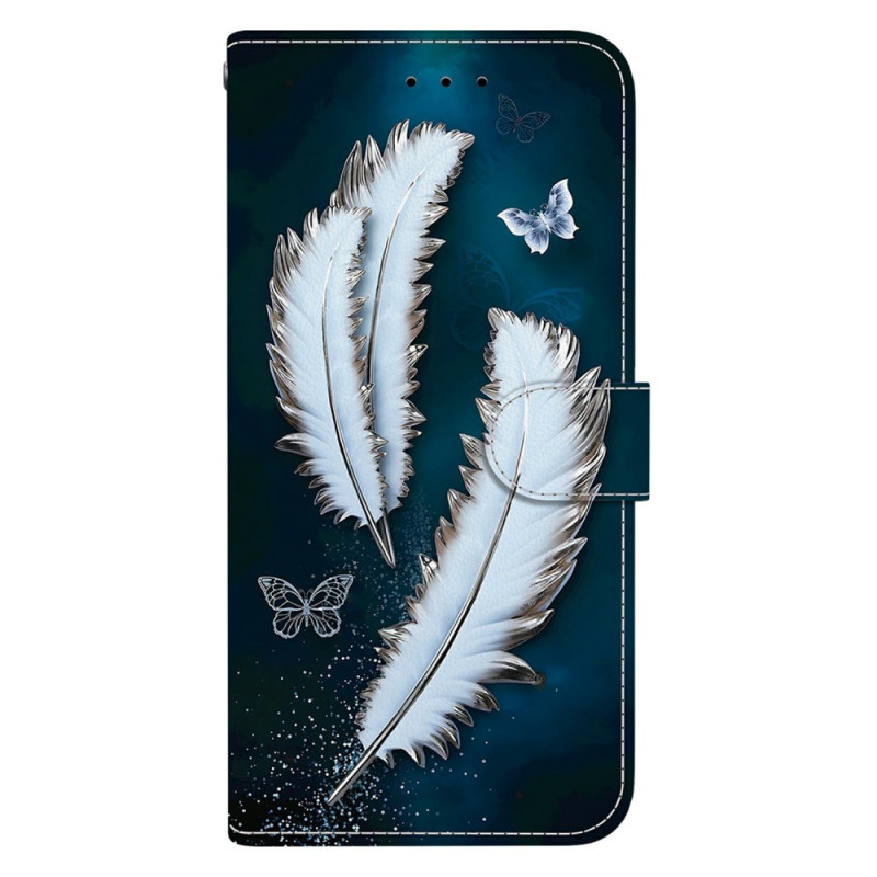 Capa Motorola Edge 60 / 60 Fusion White Feathers