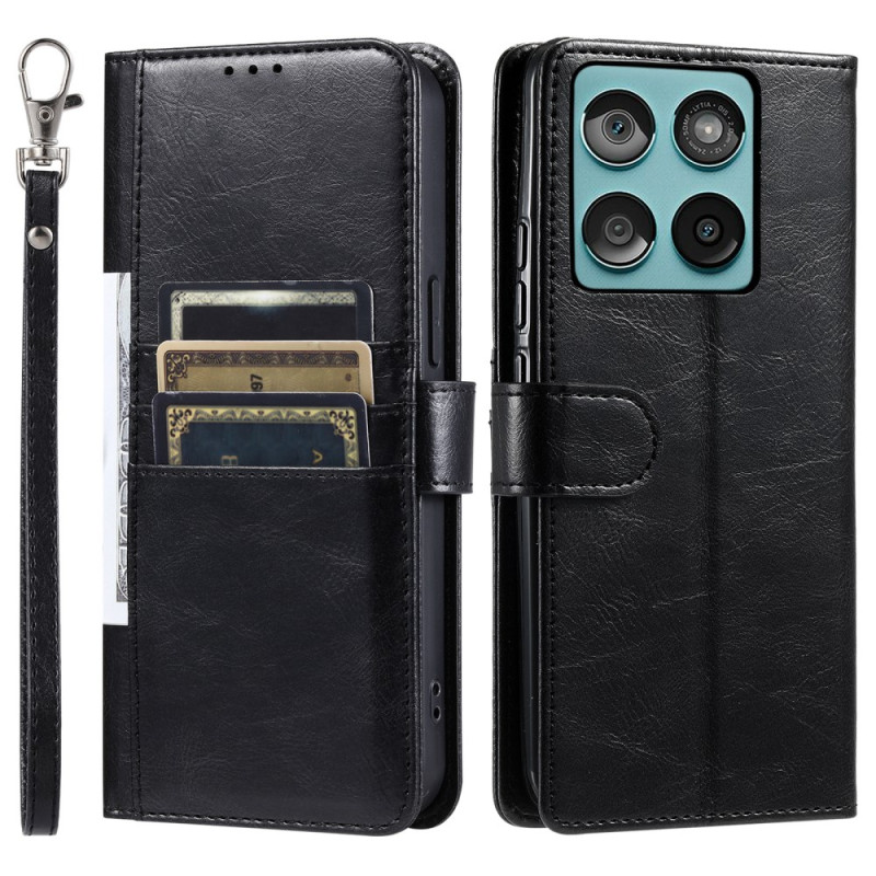 Motorola Edge 60 / 60 Fusion Capa para cartão frontal e cordão de segurança