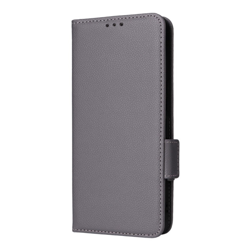 Motorola Edge 60 Stylus Capa de couro sintético com alça Litchi