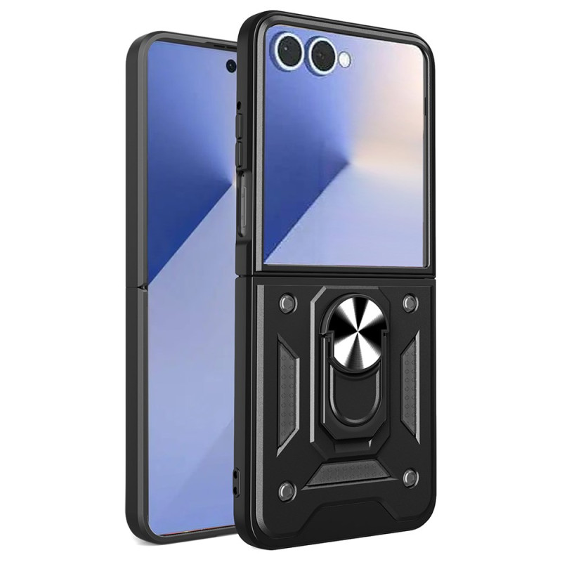 Capa para câmara Samsung Galaxy Z Flip 7 com tampa deslizante e anel de montagem