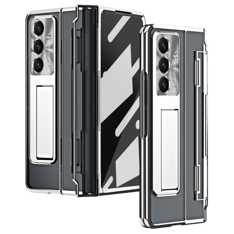 Capa compatível com Samsung Galaxy Z Fold7 5G Magsafe com suporte e película protetora