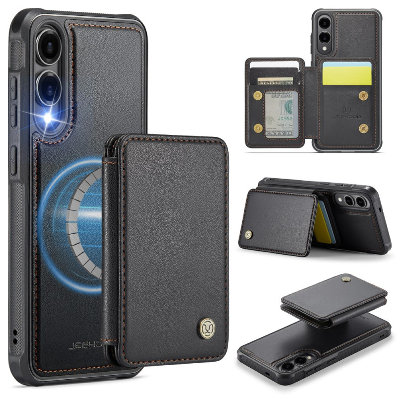 Capa de cartão magnética destacável para Samsung Galaxy S25 Edge JEEHOOD