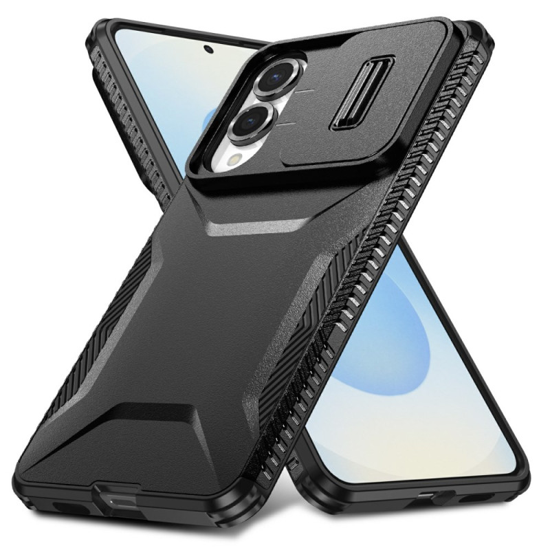 Capa de efeito metálico robusta para Samsung Galaxy S25 Edge
