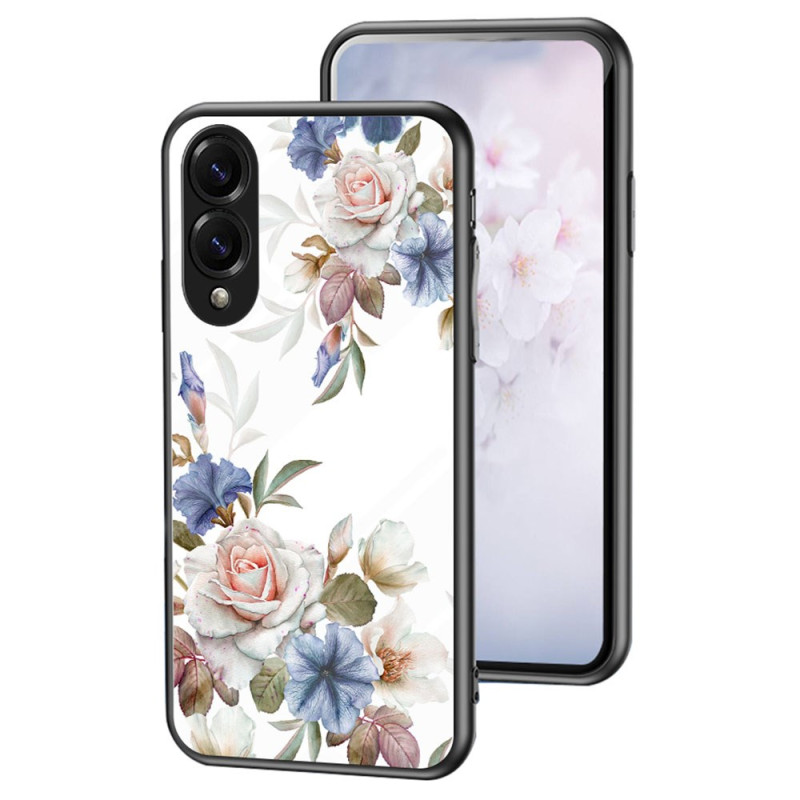 Samsung Galaxy S25 Edge Capa de Vidro Temperado Padrão Floral