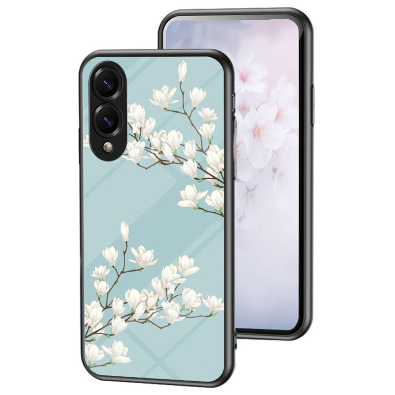 Samsung Galaxy S25 Edge Capa de Vidro Temperado Padrão Floral