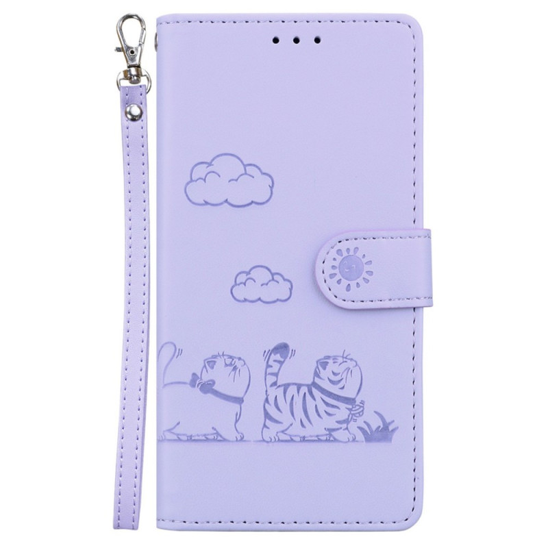 Capa Poco F7 Pro 5G RFID Blocking Kitten Pattern