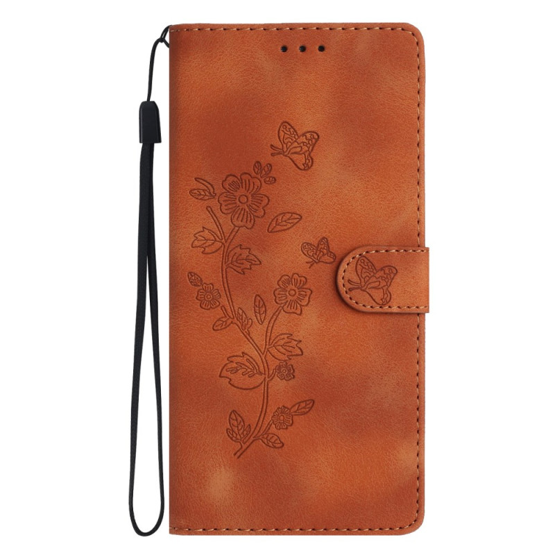 Capa para Honor Magic 7 Pro 5G Efeito camurça Padrão floral